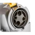 Scame Wall Mount Industrial Power Connector 63A, 110V, IP44 Rated, 2P+PE, Yellow, Thermoplastic OPTIMA-TOP 