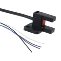 Panasonic Through Beam Photoelectric Sensor, Fork Style, 6 mm Detection Range, NPN Output, IP64, 24V DC PM-R45