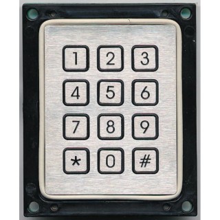 APEM Stainless Steel Keypad 12 Key IP65 Sealed 4x3 Layout