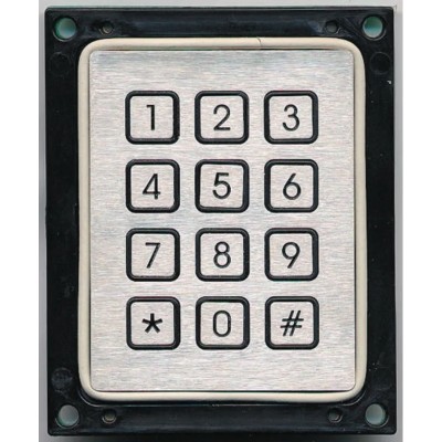 APEM Stainless Steel Keypad 12 Key IP65 Sealed 4x3 Layout 