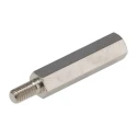 HARWIN M3 Brass Hex Standoff, 20 mm Body Length, 6 mm Stud Length, 5 mm Hex Size R30-3002002