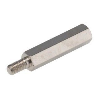 HARWIN M3 Brass Hex Standoff, 20 mm Body Length, 6 mm Stud Length, 5 mm Hex Size R30-3002002