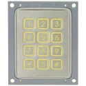 APEM Stainless Steel Keypad 12 Keys IP65 Rated Mechanical 1,000,000 Cycles 