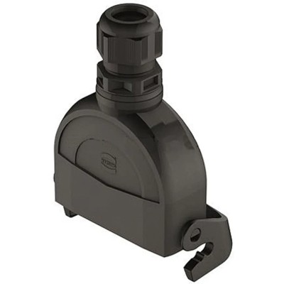 HARTING Han-Eco Range Heavy Duty Power Connector Housing 16A 1 Lever Locking Cable Mount M25 Polyamide IP65 19461160436