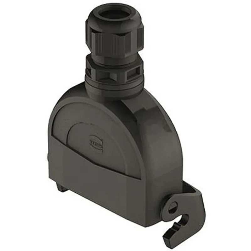 HARTING Han-Eco Range Heavy Duty Power Connector Housing 16A 1 Lever Locking Cable Mount M25 Polyamide IP65 19461160436