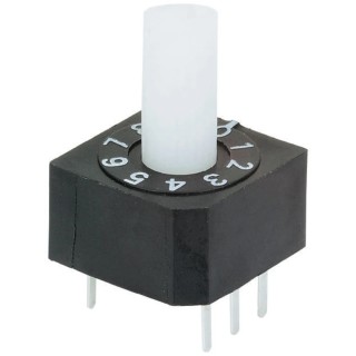 Omron Rotary Coded DIP Switch Through Hole Mount Rotary Shaft Actuator Series A6A A6A-16RS