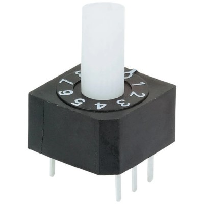 Omron Rotary Coded DIP Switch Through Hole Mount Rotary Shaft Actuator Series A6A A6A-16RS