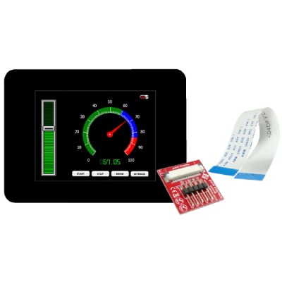4D Systems LCD Colour Display Touch Screen Module 81.28 mm 240 x 320 pixel gen4-uLCD-32DCT-CLB