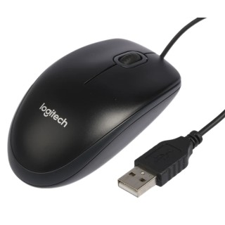 Logitech B100 3 Button Wired Standard Optical Mouse Black 910-003357