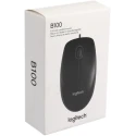 Logitech B100 3 Button Wired Standard Optical Mouse Black 910-003357