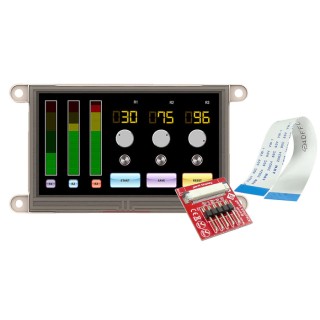 4D Systems LCD Colour Display Touch Screen 4.3 in 480x272 Pixel Serial Interface Resistive 310mA LED gen4-uLCD-43DT