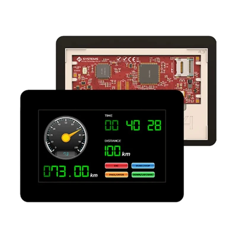 4D Systems LCD Colour Display Touch Screen 4.3 in 480 x 272 pixel Serial Interface Capacitive Touch gen4-uLCD-43DCT-CLB-AR