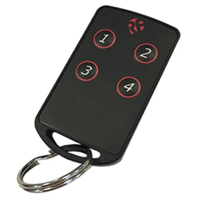 RF Solutions 4 Button Remote Control Fob, 4 Channels, 869.5 MHz Frequency, FOBBER-8T4