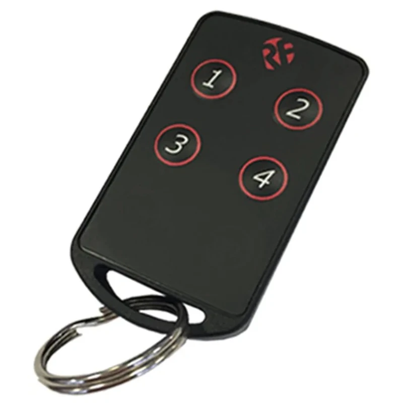 RF Solutions 4 Button Remote Control Fob, 4 Channels, 869.5 MHz Frequency, FOBBER-8T4