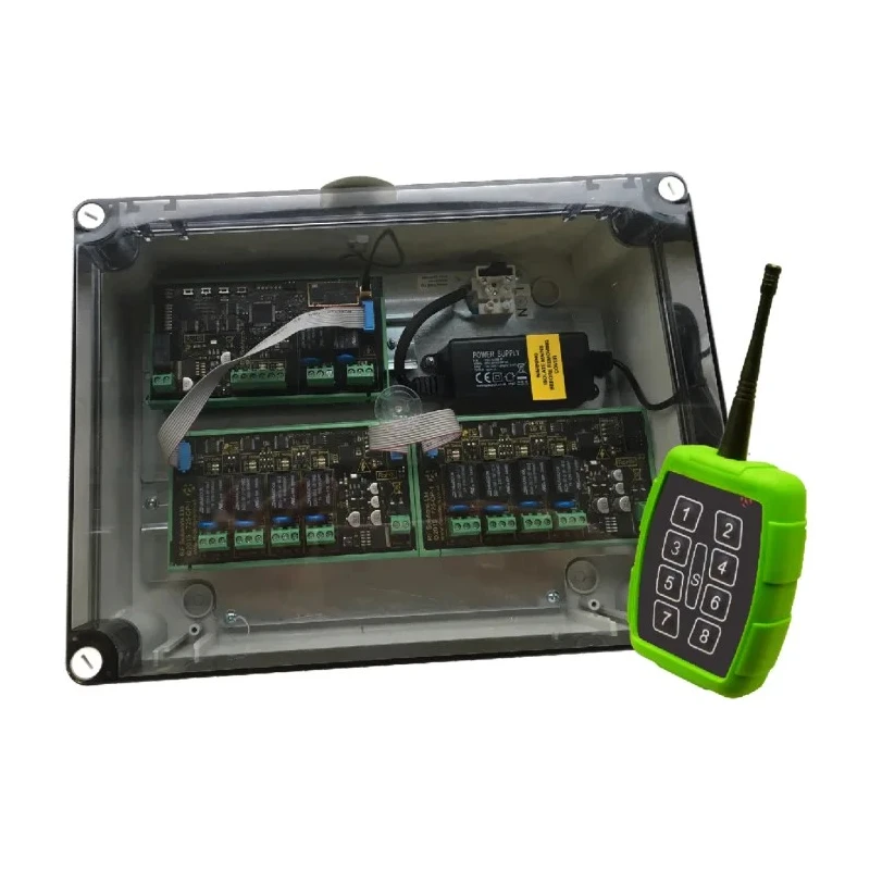 RF Solutions Industrial Remote Control System 868 MHz 8 Channels 12 V PSU IP65 PROTRAP-8S8
