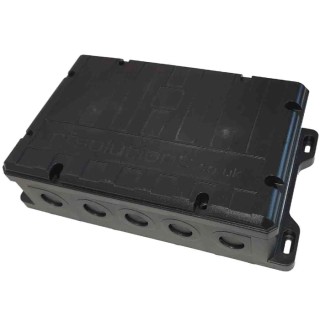 RF Solutions SHOEBOX Series Black Black Lid ABS Enclosure, IP68, 154 mm Height x 240 mm Width x 80 mm Length ENC-SHOEBOX-KIT