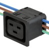 Schurter Type J Straight Snap-in IEC Connector 250V 20A Male 3 Pole IDC Termination 4710.6014