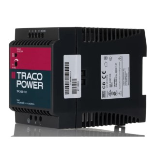 TRACOPOWER TPC Series DIN Rail Power Supply 12V DC, 8A Output, 96W Power, AC/DC Input, IP20, Model TPC 120-112