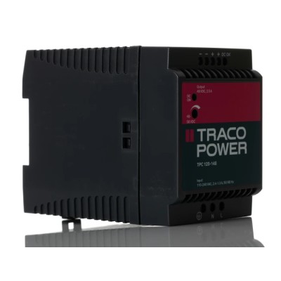 TRACOPOWER TPC Switched Mode DIN Rail Power Supply 85-264 V AC/DC Input, 48 V DC 2.5 A Output, 120 W TPC 120-148