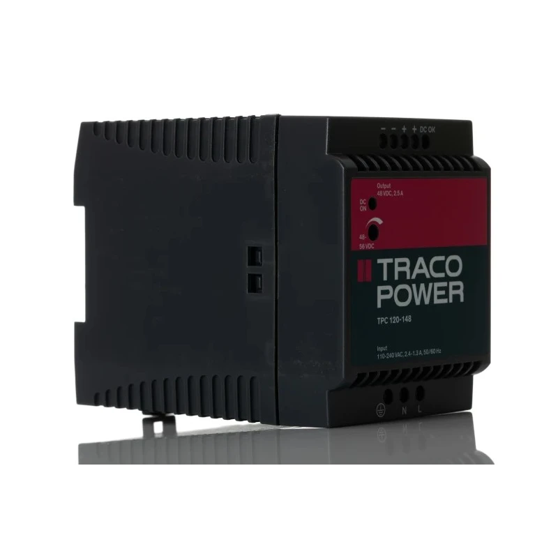 TRACOPOWER TPC Switched Mode DIN Rail Power Supply 85-264 V AC/DC Input, 48 V DC 2.5 A Output, 120 W TPC 120-148
