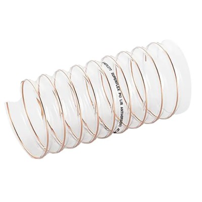 Contitech Clear Polyurethane Reinforced Flexible Ducting, 5 m Length, 100 mm Inside Diameter, Bend Radius 20 9130661000000
