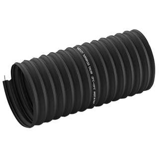 Contitech Black Thermoplastic Elastomer Reinforced Flexible Ducting, 10 m, 157 mm Diameter, Bend Radius 150 9130011500010