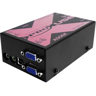 Adder Dual Monitor USB Extender Pair VGA over Catx KVM Extender 300m X-USBPRO-MS2-UK