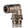 Festo Brass Threaded-to-Tube Pneumatic Fitting, Male G 3/8, 8mm Push-in Connector, Nickel Finish NPQH-L-G38-Q8-P10