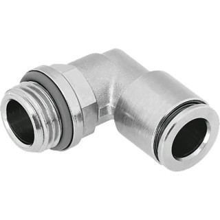 Festo Brass Pneumatic Fitting Male Push-in G 3/8 Thread G 14mm, Nickel Finish NPQH-L-G38-Q14-P10