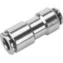 Festo Pneumatic Fitting Reducer Nipple Push-in 6 mm to Push-in 4 mm Nickel Plated Brass High Temp 150°C NPQH-D-Q6-Q4-P10