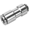 Festo Pneumatic Fitting Reducer Nipple Push-in 8 mm to Push In 6 mm, Nickel Plated Brass, Max 150°C, 20 bar NPQH-D-Q8-Q6-P10