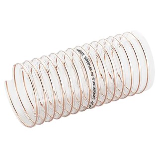 Contitech Clear Polyurethane Reinforced Flexible Ducting, 10 m Length, 45 mm Outside Diameter, Bend Radius 40 9130550400010