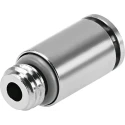 Festo Pneumatic Fitting 4mm Push-in, Male, M5, G Threaded-to-Tube Nickel-Plated Brass, 150°C, 20 bar NPQH-DK-M5-Q4-P10