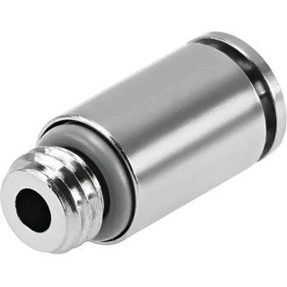 Festo Pneumatic Fitting 4mm Push-in, Male, M5, G Threaded-to-Tube Nickel-Plated Brass, 150°C, 20 bar NPQH-DK-M5-Q4-P10