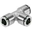 Festo NPQH Series Pneumatic Tee Tube-to-Tube Adapter Push-in 14 mm, 20 bar, 150°C NPQH-T-Q14-E-P10