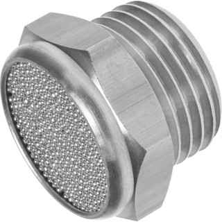 Festo Brass Pneumatic Silencer 1/4 in G Threaded, 10 bar, 95 dB Noise Reduction AMTE-M-H-G14