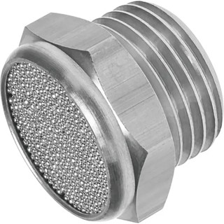 Festo Brass Pneumatic Silencer Threaded Metric Connection Size M5 Noise Reduction 71dB Max Pressure 10 bar AMTE-M-H-M5