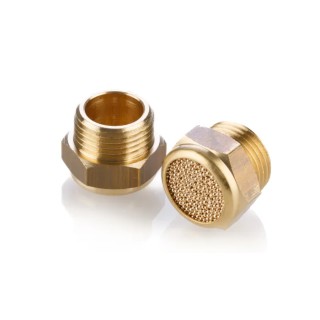 Festo Brass Pneumatic Silencer 10 bar, Threaded G3/8, Noise Reduction 92dB AMTE-M-H-G38