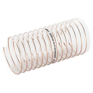 Contitech Clear Polyurethane Reinforced Flexible Ducting, 10 m Length, 55 mm Outside Diameter, 50 mm Bend 9130550500010