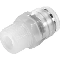 Festo NPQP Series Pneumatic Fitting 6mm Push-in Male Threaded-to-Tube Connection R 1/8, 60°C, 10 bar NPQP-D-R18-Q6-FD-P10