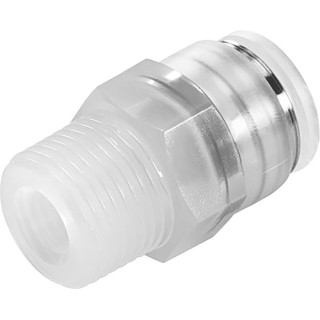 Festo NPQP Series Pneumatic Fitting 6mm Push-in Male Threaded-to-Tube Connection R 1/8, 60°C, 10 bar NPQP-D-R18-Q6-FD-P10