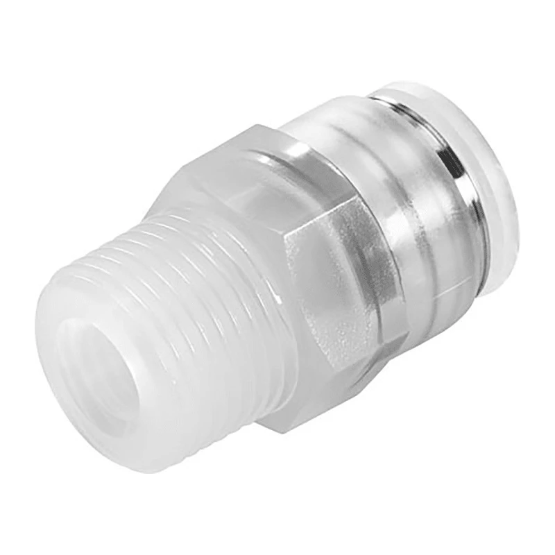 Festo NPQP Series Pneumatic Fitting 6mm Push-in Male Threaded-to-Tube Connection R 1/8, 60°C, 10 bar NPQP-D-R18-Q6-FD-P10