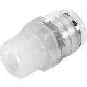 Festo NPQP Series Pneumatic Fitting 8mm Push-in, Male Threaded-to-Tube R 1/8, Polypropylene, 60°C, 10 NPQP-D-R18-Q8-FD-P10