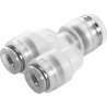 Festo Polypropylene Pneumatic Fitting Push-in 6 mm to Threaded 4 mm NPQP-Y-Q6-Q4-FD-P10