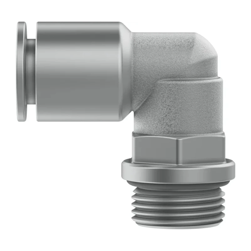 Festo Brass Pneumatic Fitting 90° Male G 1/2 Thread to 14mm Push-In Tube NPQH-L-G12-Q14-P10