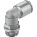 Festo Brass Pneumatic Fitting 90° Male G 1/2 Thread to 14mm Push-In Tube NPQH-L-G12-Q14-P10