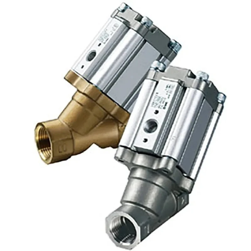 SMC Pneumatic Actuated Angle Seat Valve Threaded Connections 6 bar VXB215EA