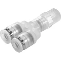 Festo Pneumatic Fitting NPQP-Y-R14-Q6-FD-P10, Polypropylene, Male Threaded-to-Tube, 10 bar, 60°C NPQP-Y-R14-Q6-FD-P10
