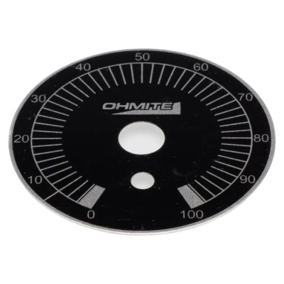Arcol Ohmite Rheostat Dial for Ohmite Rheostats and Tap Switches, Mica Washer and Enamelled Aluminium Material 5000E