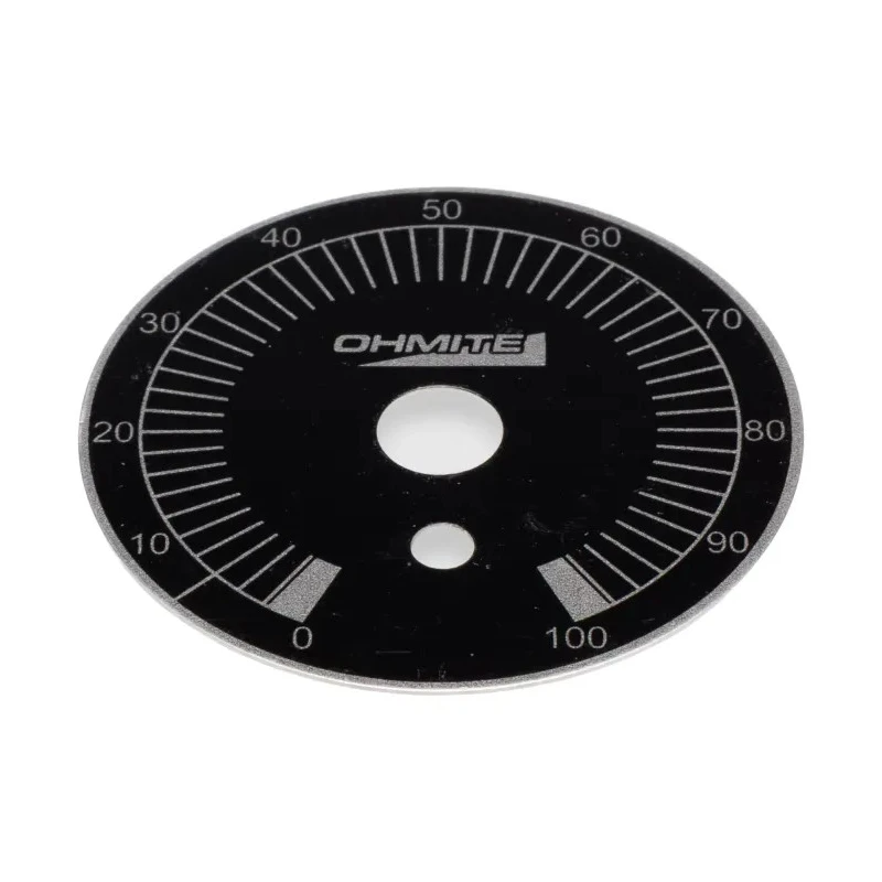 Arcol Ohmite Rheostat Dial for Ohmite Rheostats and Tap Switches, Mica Washer and Enamelled Aluminium Material 5000E
